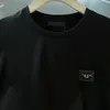 サマーショートスリーブアップリケTシャツデイリーカジュアルルーズオネックヘビー業界のTシャツカップル男性とレディース大規模トップ6xl 7xl