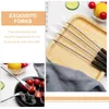 Forks 12 pcs Chocolate Fondue Fork Cream Cheese Gerily Grill Stains Stains Stains Fruit Fruit Fruit Fruit