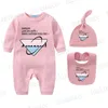 Designer Baby Onesies Small Babies Cotton Autumn Jumpsuit Bibs Hats Sets Luxury Brand Infant Full Moon Baby Clothing Girls Boys Bodysuit SDLX