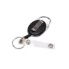 Брелки черный выдвижной брелок для ключей с зажимами анти-потерянное кольцо сплав пластик безопасный винтажный брелок для спорта на открытом воздухе