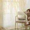 Cortina de fio para casa, padrão de salgueiro, luxo, jacquard, moda chique, casa, sala de estar, quarto, porta, janela, decoração