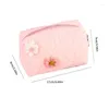 Cosmetic Bags Compact Flower Design Soft Bag Travel Toiletry Women Teens