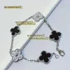 Charm Bangle Bracelets Bransoletka Designer Kobiety Złota Pięć Bransoletki kwiatowej Kobieta Plaked Złota Złota Naturalna Purple Chalcedony Crystal Fritillaria Chalcedon