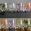 Weingläser vier Jahreszeiten Baum bemalt Kunstglas Tasse für Liebhaber