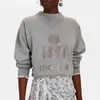 2024SS Isabel Marant Дизайнерская толстовка Модный бренд Толстовка Классический махровый хлопковый свитер с буквенным принтом Женская одежда мужская толстовка