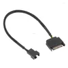 Datorkablar SATA 15 -stift till 1/2 kylfläktgränssnitt 3 Pin/4 Laptop Motherboard CPU Extension Cable Adapter