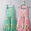 Aprons Cotton Canvas Floral Style Home Kitchen Fashion Apron Cooking Female Male Adult Waist Thin Breathable Male Work