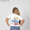 T-shirty męskie marka mody wyścigowa wyścigowa T-shirt z krótkim rękawem Kobiety Y2K Japońska ulica HARAJUKU Moda Owczesny luźne top Q240220