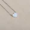 Colliers Tongzhe Opal Heart Collier Multicolor Synthetic Opal 925 Bijoux en argent sterling Choker Love Collier Pendants Women30