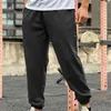 Pantalones para hombres Color sólido Cintura elástica Cordón suelto Deportes Casual Hombres Big N Tall Hombres Slim Fit