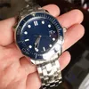 Dropship Brand Mens Watch Professional 300m James Bod Blue Dial Sapphire 41mm Men's Automatic Watches259l