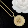 Pendant Necklaces Designer necklace with many styles to choose fromhigh quality brass material classic engraved portrait for women necklacehigh quality with box