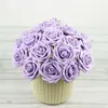 Têtes de roses artificielles en mousse, 50 pièces, 8cm, fausses fleurs décoratives pour Bouquet de fête de mariage, fausse couronne artisanale, fournitures pour Scrapbook, DIY bricolage