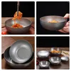 Plates Upkoch Stainless Steel Round Condiment Dish Soy Sauce (condiment Dish) 8pcs/pack Small Mixing Bowl Bowls Multipurpose Fruit