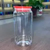 16oz Acrylic libbey CAN CULL PP LID Straw Cola Food Drinks with Vinly 학생 재사용 가능한 컵을위한 컬러 PP 뚜껑 밀짚 콜라 음식 음료를 가진 투명한 플라스틱 마시는 텀블러