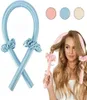 Värmelösa hårkrullare för långt hår Värmelösa sidenkrullar Huvudband Inga värmekurlrar Curling Ribbon Hair Rollers Flexi Rod With Hairpin7576091