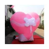 wholesale Géant 5 mH (16,5 pieds) avec ventilateur publicitaire ballons gonflables en forme de coeur modèle gonflage Saint Valentin fête événement décoration jouets sports