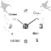 Wall Clocks 3D DIY Digital Clock Acrylic Mirror Large Angel Sticker Oversize Kitchen Hanging