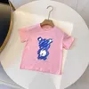 Brand Child T Shirty Logo Flower Bear Print Boys Top Rzeź