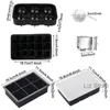 4/6/15 Grid Silicone Ice Cube Mould Balck Skull Ices Ball Moulds Square Ice Cubes Mold For Bar Party Cake Chocolate Baking Molds TH1280