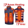 Men'S Vests Mens Vests 17Pcs Heated Vest Jacket Fashion Men Women Coat Intelligent Usb Electric Heating Thermal Warm Clothes Winter Dr Dh6P5