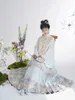 Stage Wear Ruo Lan Xi Original Qianli River Paisagem Tema Cavalo Face Saia para deslocamento diário na primavera e verão Produto