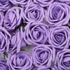 Têtes de roses artificielles en mousse, 50 pièces, 8cm, fausses fleurs décoratives pour Bouquet de fête de mariage, fausse couronne artisanale, fournitures pour Scrapbook, DIY bricolage