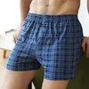 Unterhosen Männer Casual Boxershorts Rich Cotton Elastic Pack Unterwäsche Home Wear Loose Plaid Wide Leg Boxershorts Plus Size Unterhose