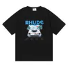 Desinger Rhude T-Shirt Marke Herrenhemden Männer Frauen Hohe Qualität 100% Baumwolle Kleidung Hip Hop Top T-Shirts US-Größe S-xxl O083 CZGZ