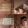 Cobertores corda algodão artesanal tecido borla tapete cobertor bohemia bebê po nascido pogal adereços