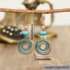 Dangle Oorbellen Geometrisch Lang Voor Vrouwen Hangend Natuursteen Vintage Gepersonaliseerde Piercing Eardrop Dames Accessoires Sieraden