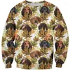 Sweats à capuche pour hommes 3D imprimé mignon chien sweat pour hommes animaux animaux motif à capuche à manches longues col rond pulls printemps automne vêtements