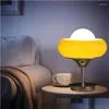 Floor Lamps Mid-Ancient Decorative Table Lamp Ins Style Retro Dan Glass Light Luxury Wheat Bedroom Study Bedside Drop Delivery Dhqnh