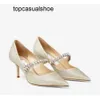 JC Jimmynessity Choo Luxury Bing Pump Robe Shoes High Heels Femmes Crystal Pearl STRAP FOMMENS POSTS POINT TOE SEXY SEXY LADY Shoe Walking EU35-43