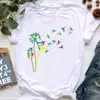 Women's T Shirts Colorful Dandelion Birds Print Shirt Girls Funny Tui Zealand Bird Tshirt Women Summer Fashion Tops Tee Femme