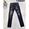 Designer Mens Amirs Jeans High Street Hole Star Patch Men's Womens Amirs Star Brodery Panel Byxor Stretch Slim Fit Byxor Jean Pants New Style 67