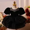 Robes de fille 2024 noir bébé espagnol robe royale enfants anniversaire robe de baptême pour enfants filles élégantes boutique fête robes vêtements