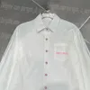 Litera biała koszulka bluzka z długim rękawem eleganckie swobodne koszule luksusowe designerskie bluzki
