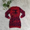 Women's Wool Sweater Brown Dress Women's Casual Slim Knitted Red Sweater Short Mini Dress Free Ship