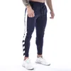 Pantalons pour hommes Hommes Coton Gym Track Pantalons de survêtement Stripe Joggers Entraînement Casual Entraînement Zipper Bas Fitness Mâle Courir Sport Pantalon