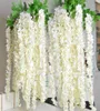 16 meter konstgjorda sidenblommor dekorationer Wisteria Vine Rattan Bröllop Bakgrund Dekorationer Party Supplies5382120