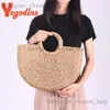 Totes Yogodlns nouvelle mode MOON Str sacs à main femmes été sac de plage sac en rotin à la main Vintage tissé sac à main pour les femmes bolsa femme T240220