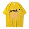 女性用SP5DERパーカーTシャツストリート衣料品スパイダーウェブパターンプリントカップルシャツサマースポーツウェアデザイナートップシャツ