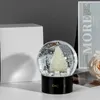 Boule à neige design lettres de mode décorations de Noël intérieures décoration de voiture boule de cristal avec boîte-cadeau pour cadeau de Saint Valentin cadeau de petite amie