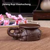 Tea Pets Chinese Purple Sand Set Household Supplies Auspicious Decoration Office Study Table Cup Mat Figurine