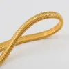 Collana corta in oro da uomo nuova Collana in oro massiccio 18 carati Collana a cerchio con serpente Collana con personalità Hip Hop