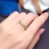 Cluster Rings Natural Peridot Ring Topaz Women's Gifts Simple And Exquisite Girls Clearance Sale