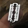 Pendants Unibabe S925 Sterling Silver Retro Couple Blade Pendnat Thai Silver Creative Punk Blade Letter Pendant Man Woman Jewelry