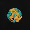 Men's T-Shirts Lyprerazy Streetwear Dragon Embroidery T Shirt Men Hip Hop Cotton O-neck Chinese Style Mens Summer T Shirt Casual Harajuku Tee Q240220