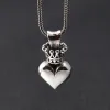 Pendants BOCAI New Trendy Pure s925 Silver Jewelry Fashionable Peach Heart Crown Couple Men And Women Pendants